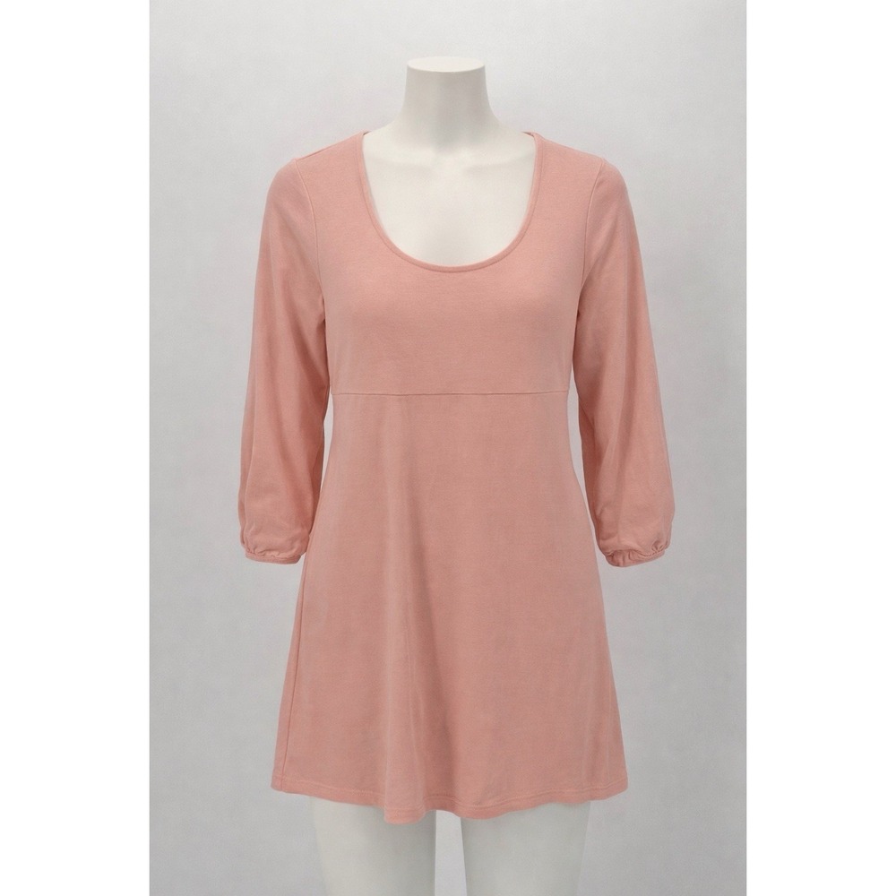 Free Assembly Pale Pink 3/4 Sleeve U-Neck Minimalistic Dress or Tunic XS Soft